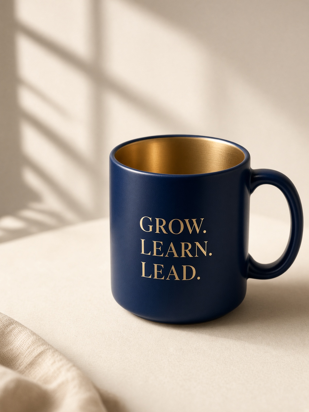 Grow Learn Lead ceramic mug